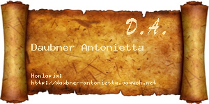 Daubner Antonietta névjegykártya